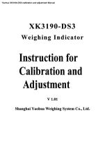 XK3190-DS3 calibration and adjustment